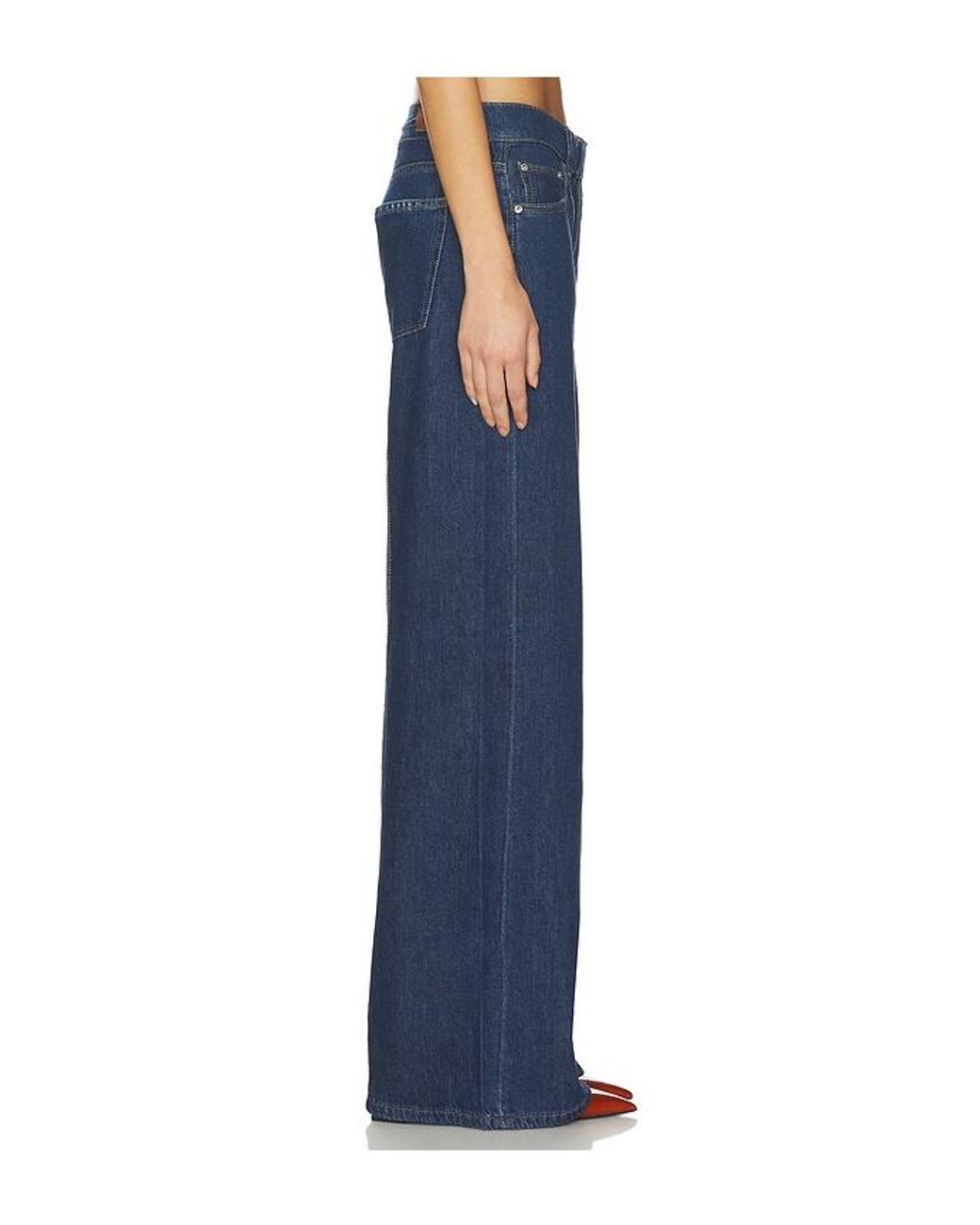 DL1961 Blue Hepburn Aura High Rise Wide Leg Jeans