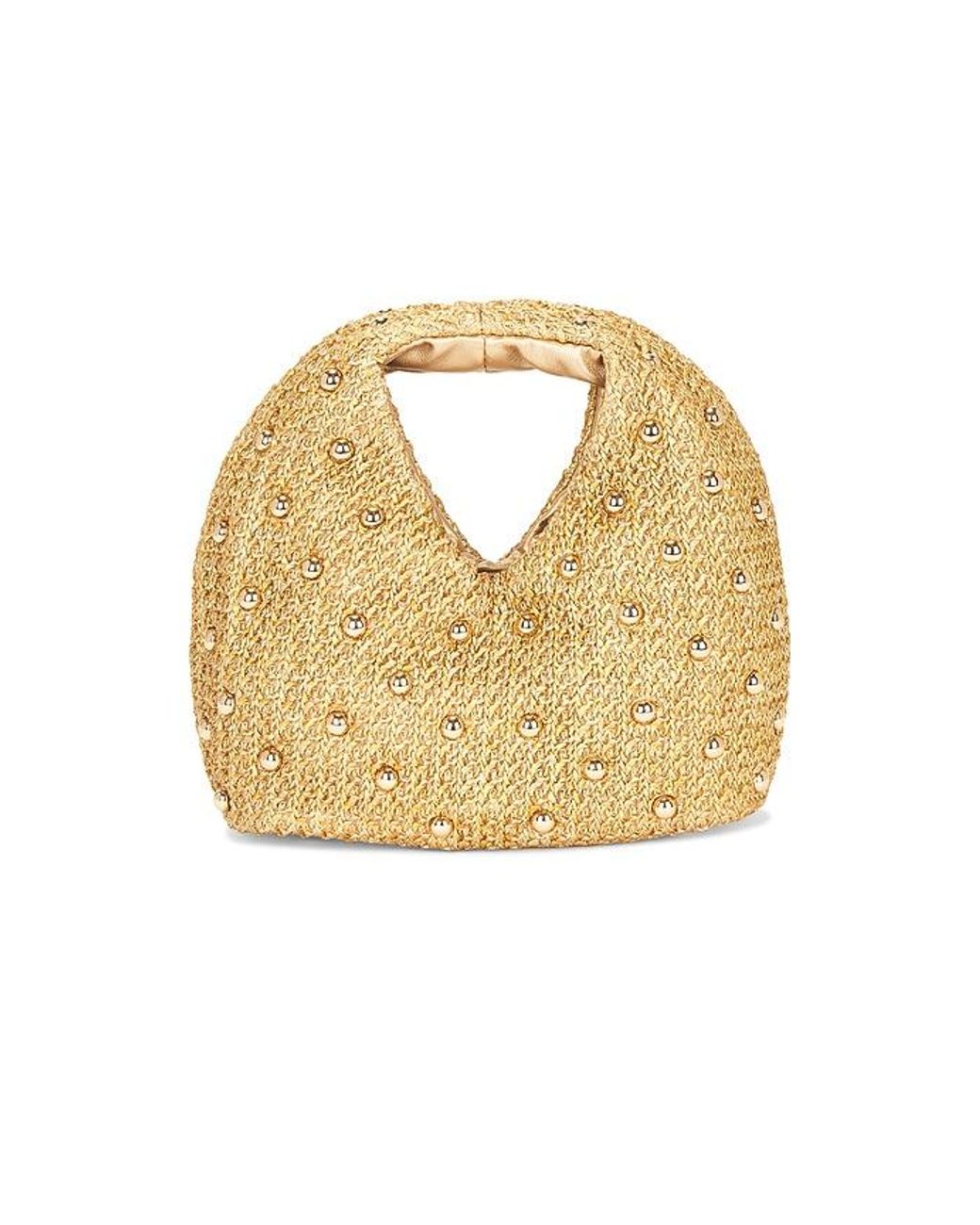 Dolce Vita Natural Studded Raffia Bag