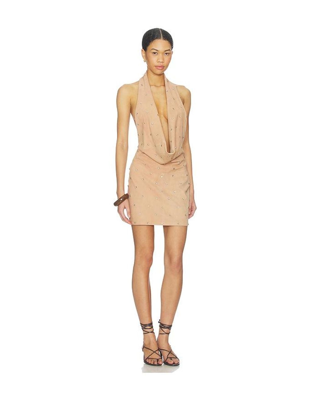 Urban Outfitters Liv Studded Dress in Natural | Lyst UK Urban Outfitters Liv Studded Dress in Natural | Lyst UK
