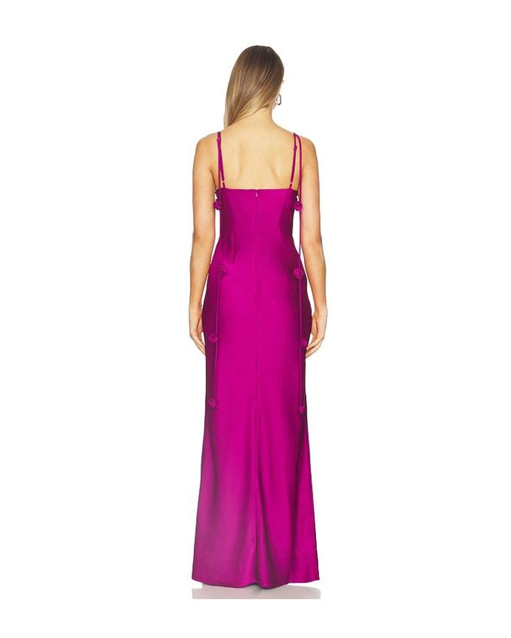 Runaway the Label Pink Lavena Floral Detail Maxi Dress