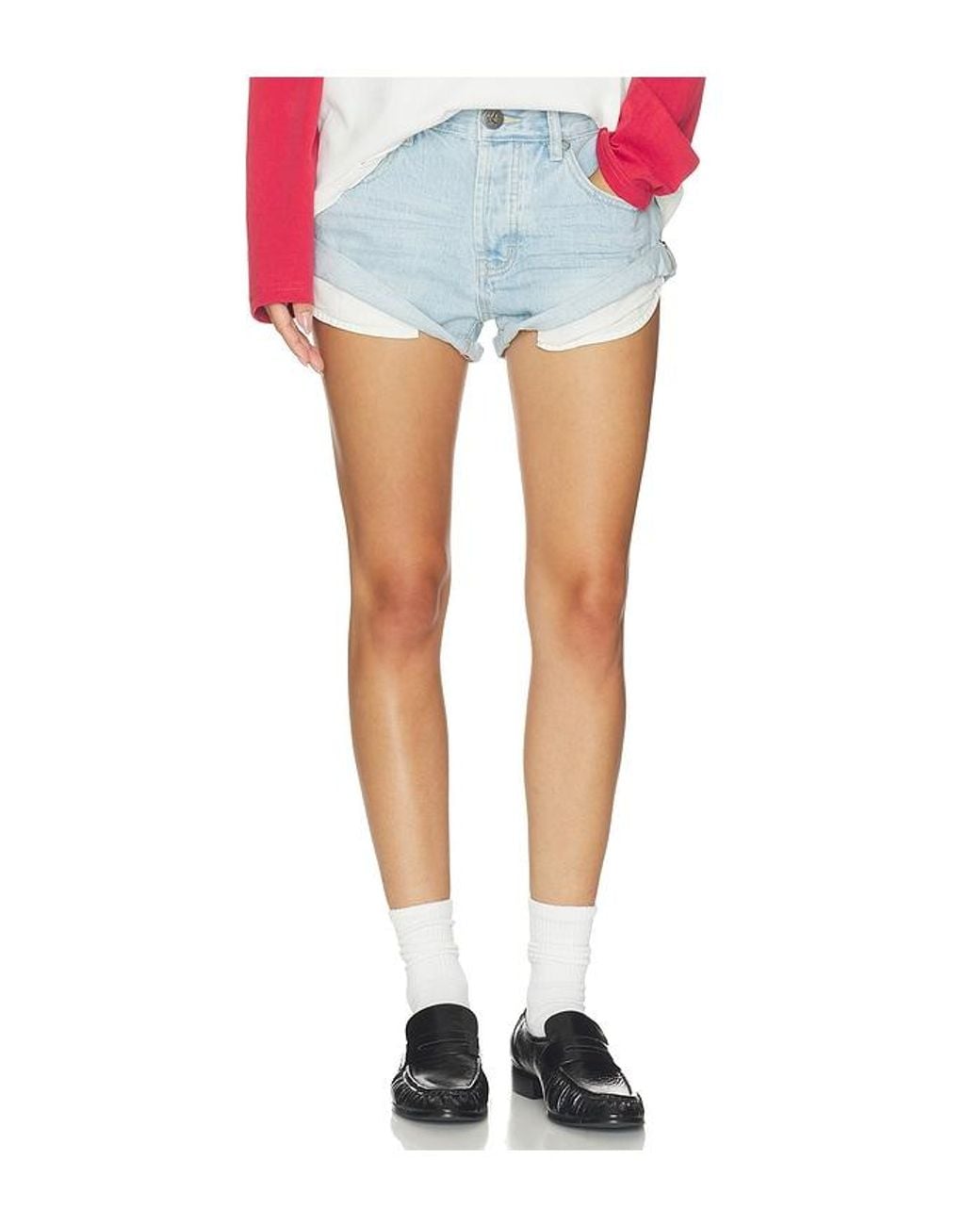 One Teaspoon Blue Bandits Low Waist Denim Short
