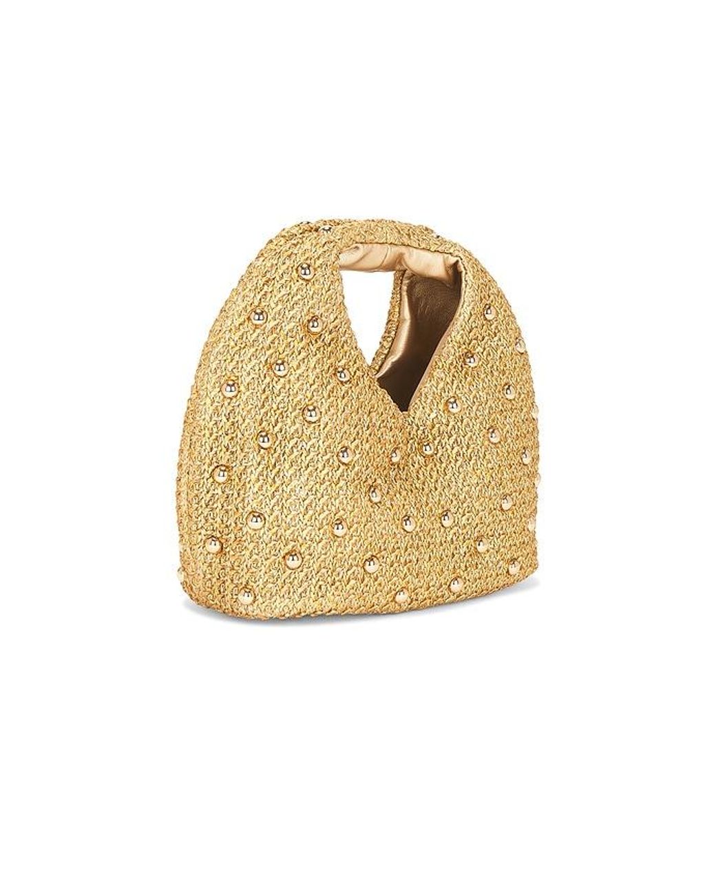 Dolce Vita Natural Studded Raffia Bag
