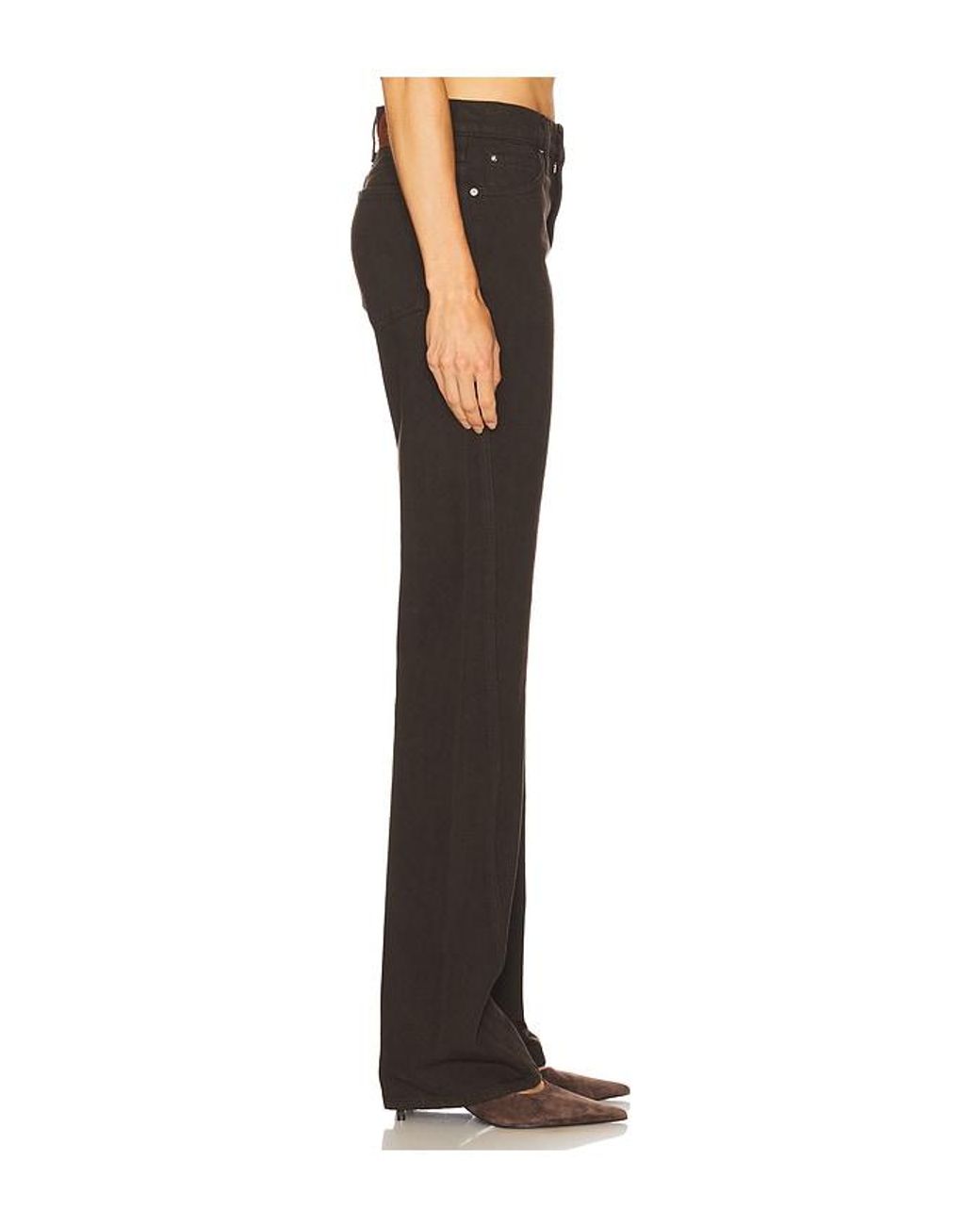 GRLFRND Black Graham Low Rise Straight Twisted Seam