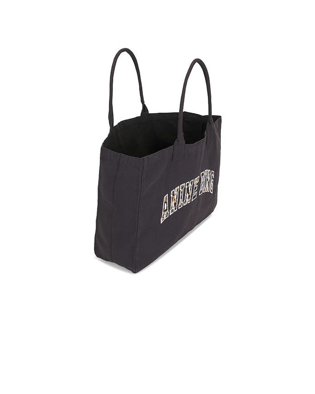 Anine Bing Black Canvas Tote Bag