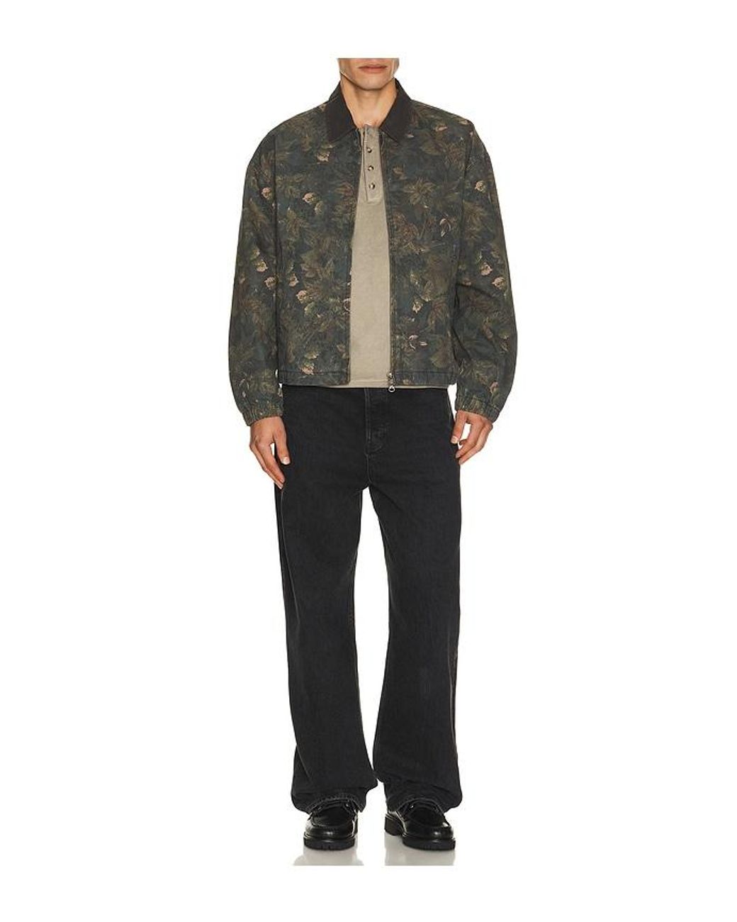 Thisisneverthat Black Denim Blouson Jacket for men