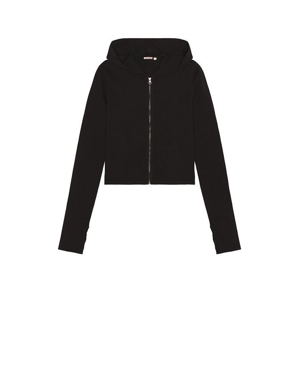 GRLFRND Black Shrunken Zip Hoodie
