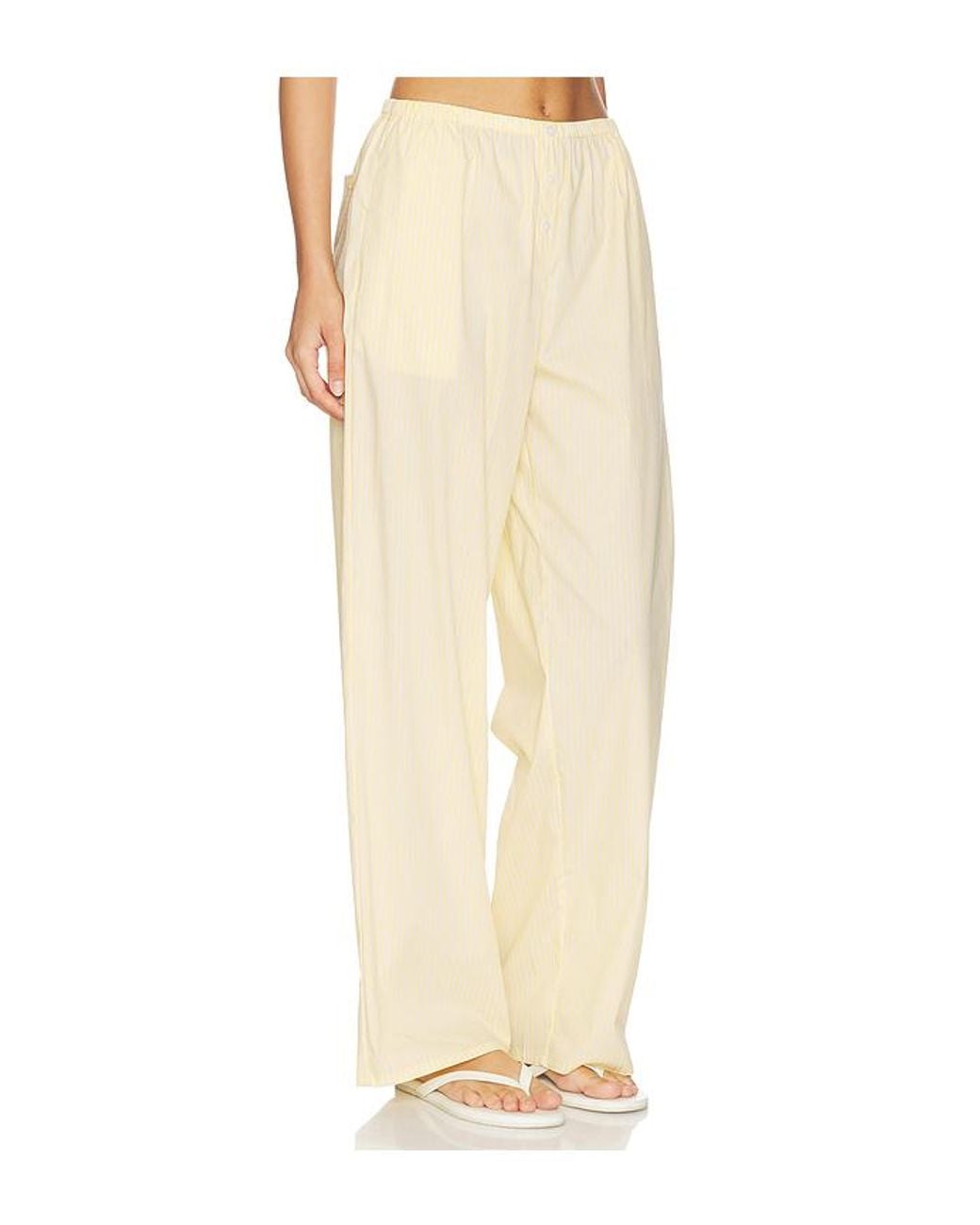 GOOD AMERICAN Natural Poplin Pull On Pants