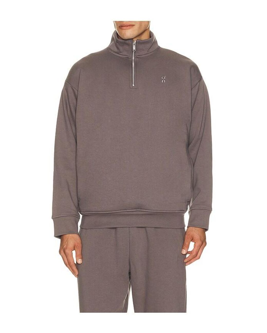 On Shoes Brown Club Collective 1/4 Zip for men