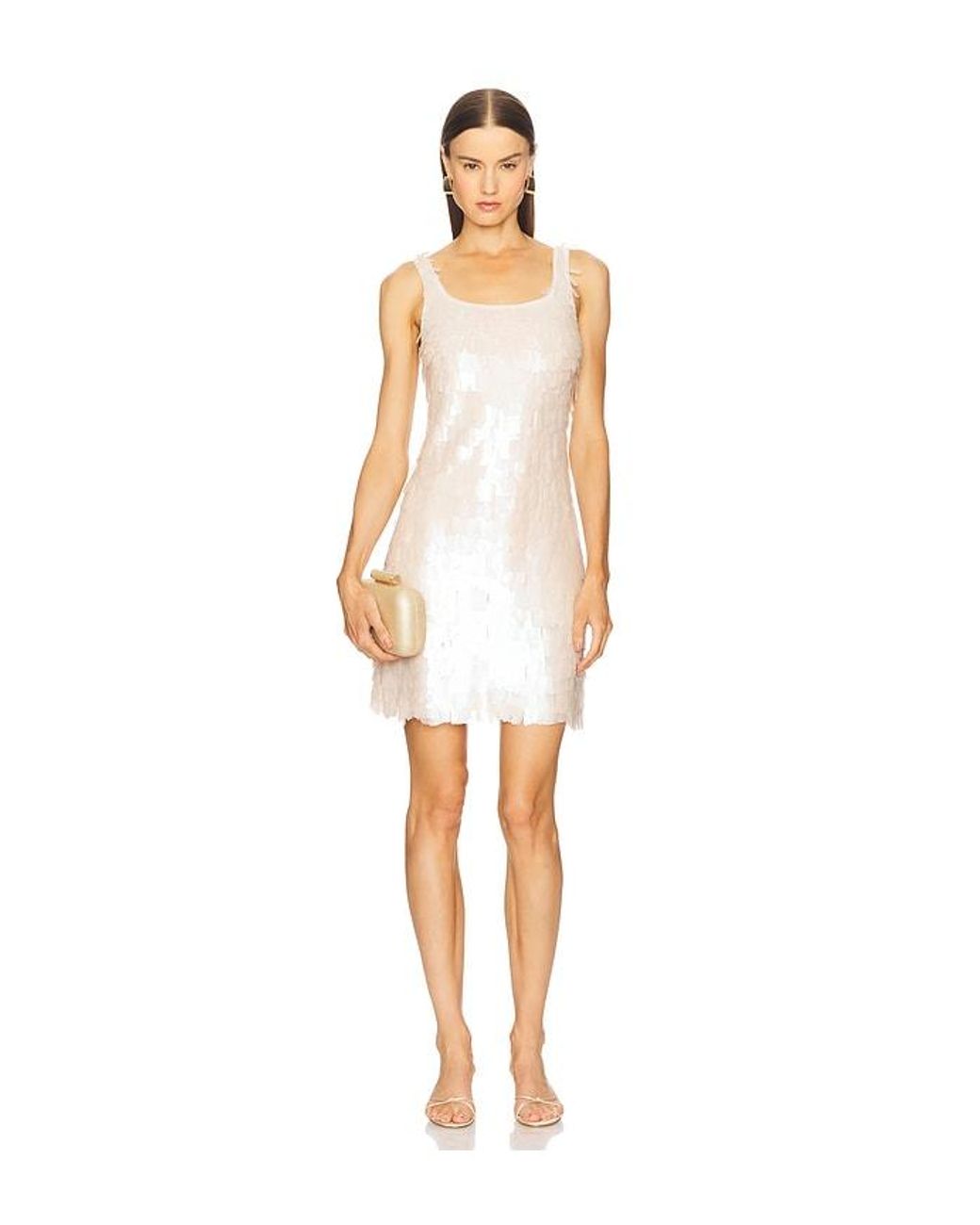 ROBE COURTE ONYX en Blush Jonathan Simkhai en coloris White