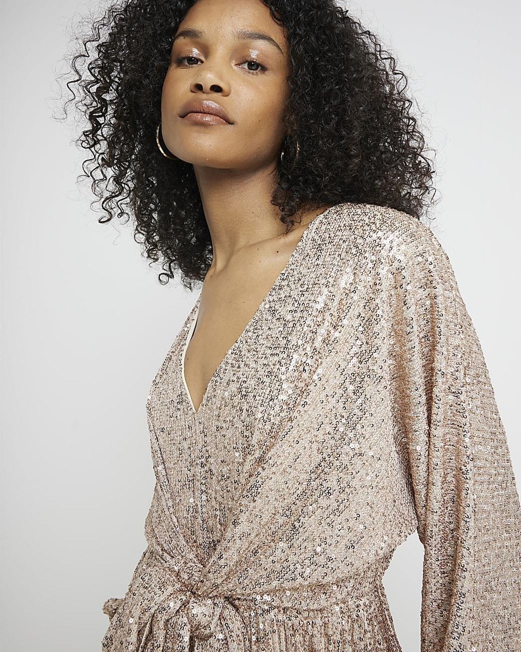 Gold sequin swing dress discount