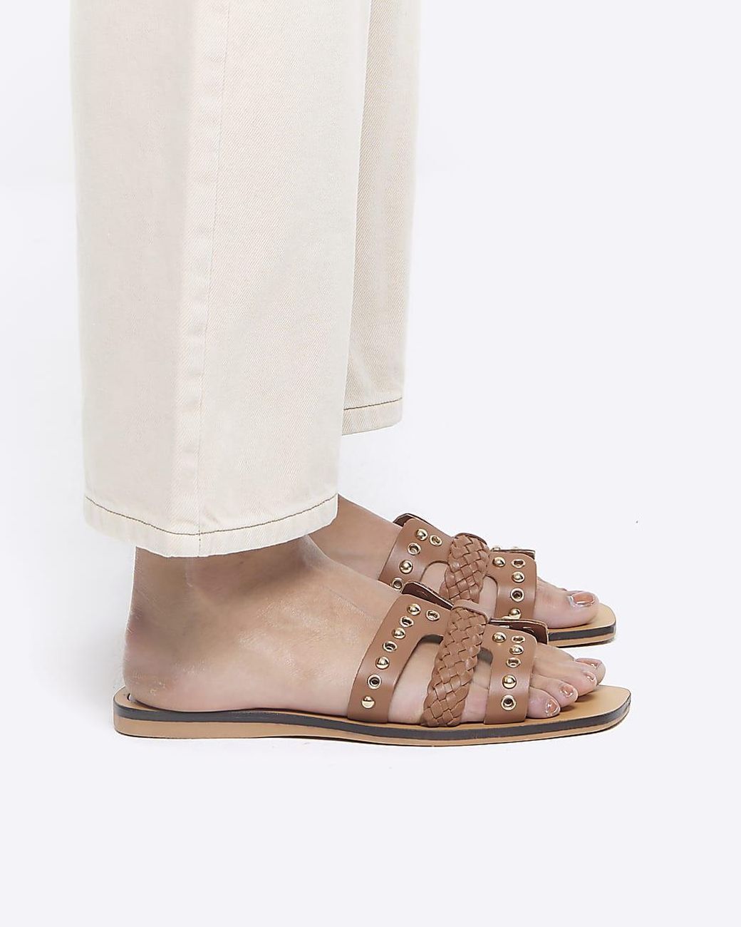 Studded sale flat sandals