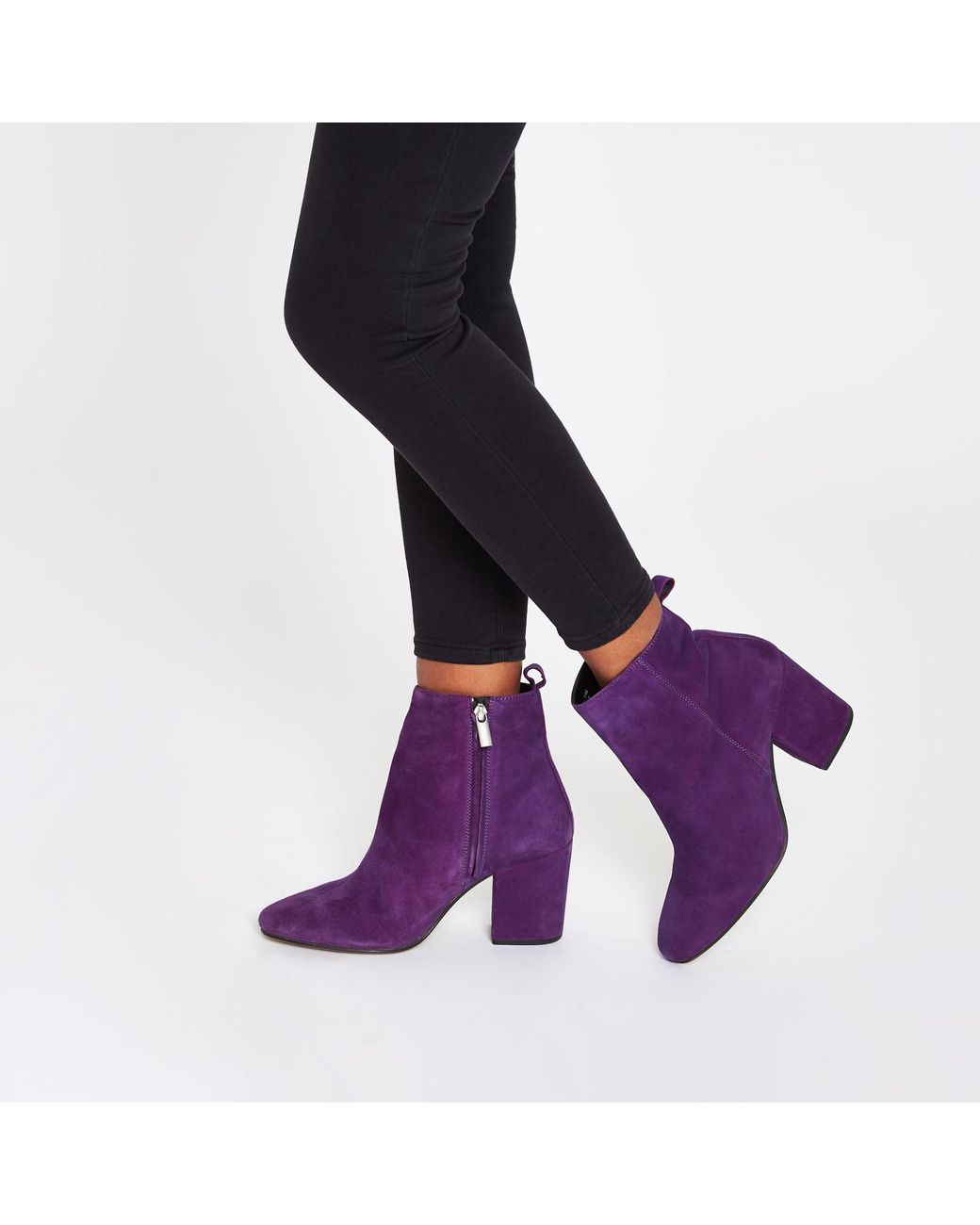 Lilac suede boots sale