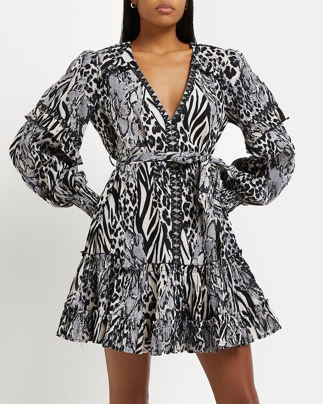 Tie Waist Mini Dress | Lyst