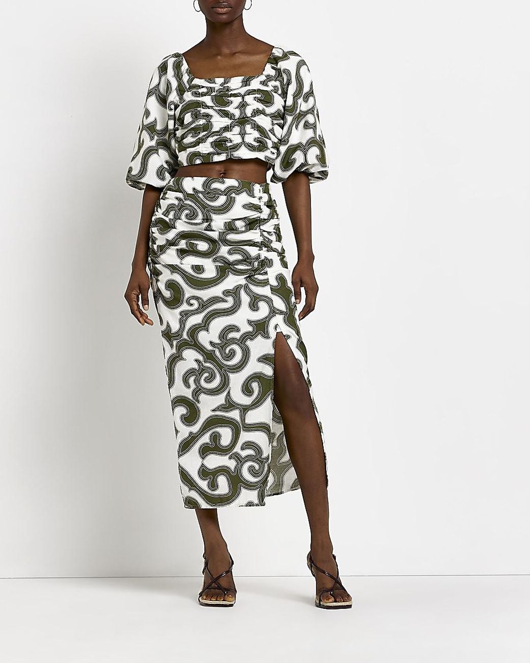 Zebra print shop skirt river island