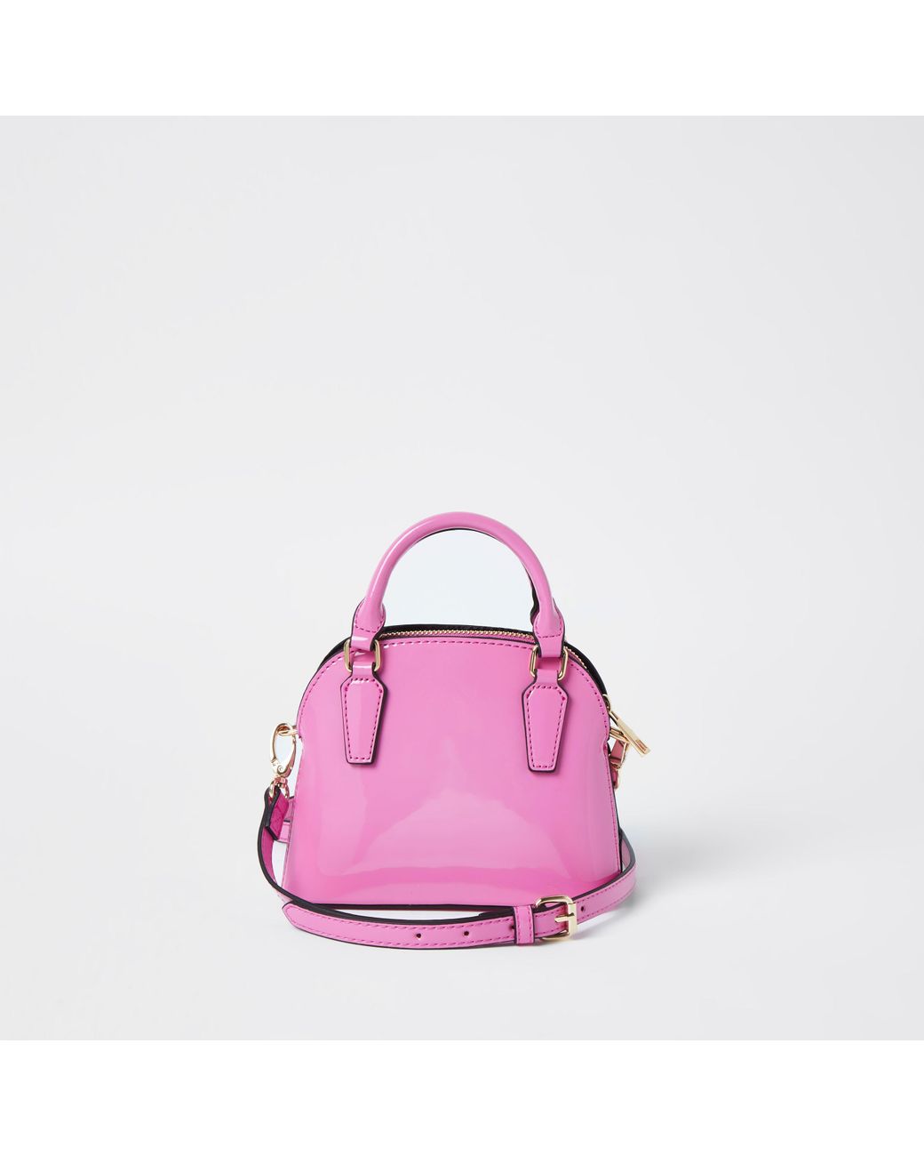 River Island Pink Patent Ri Mini Tote Bag Lyst Australia