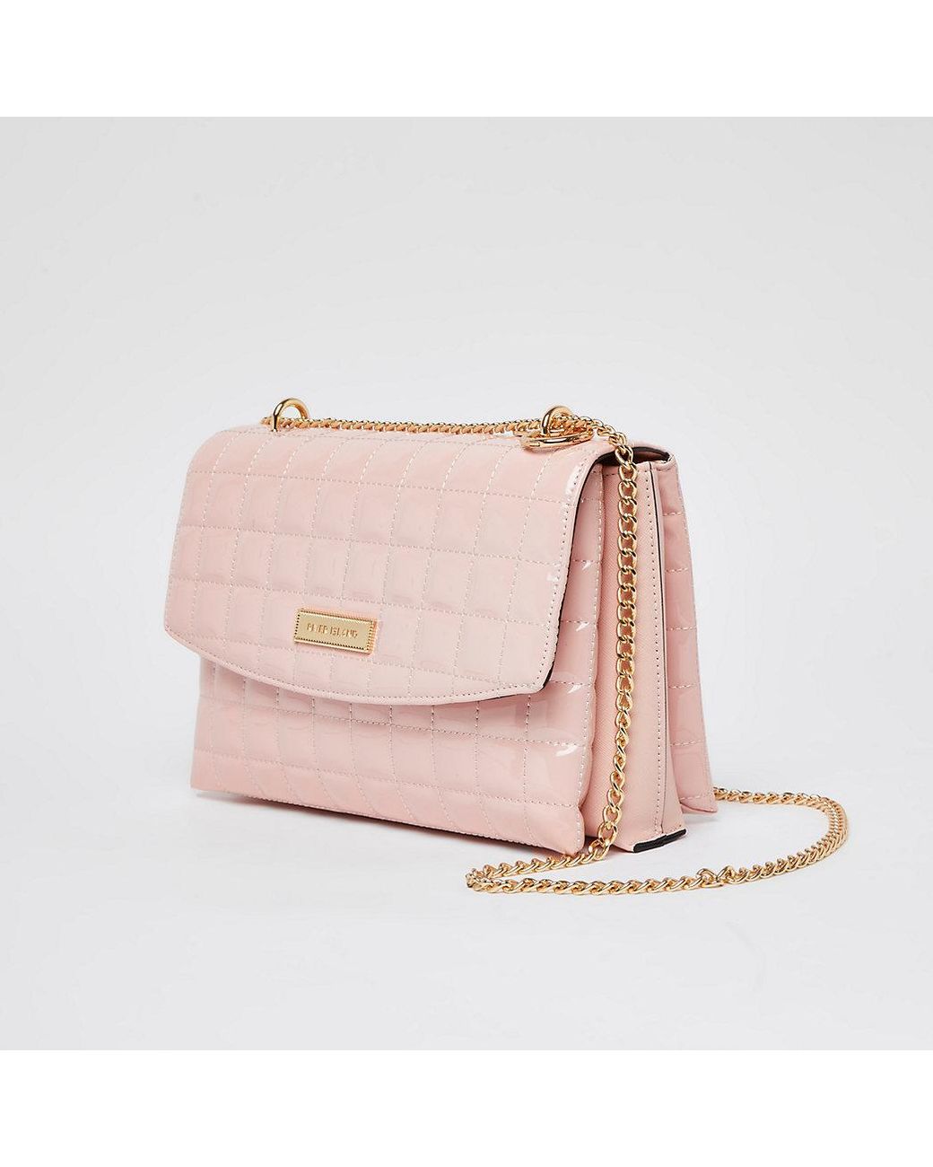 River Island Quilted Shoulder Bag in Pink Lyst
