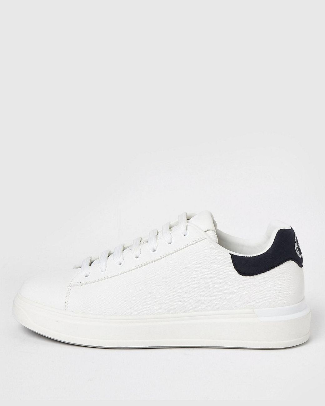 River Island White Textured Lace-up Wedge Sole Sneakers for Men | Lyst
