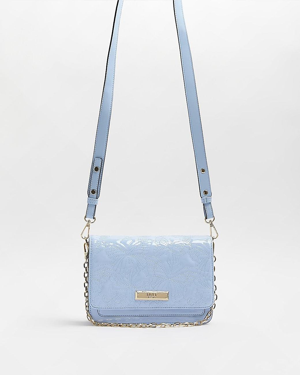 River Island Blue Quilted Cross Body Bag | Lyst