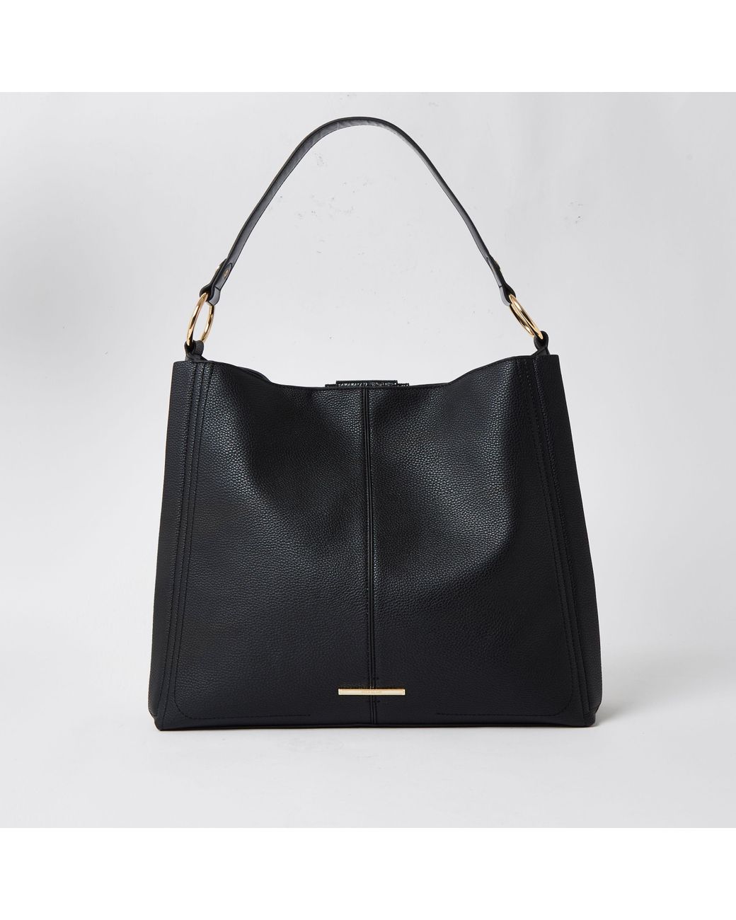 oversized black handbag