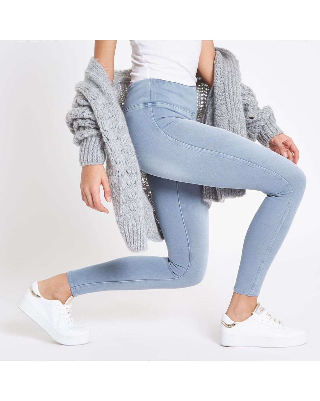 River Island Light Blue Denim Look 