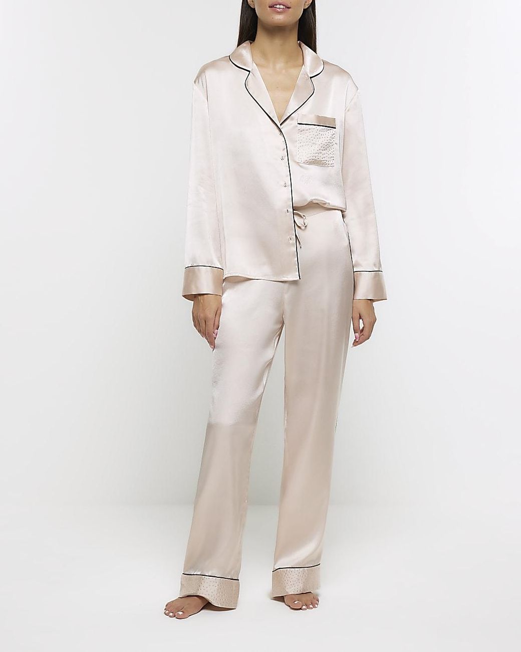 Satin pyjama trousers hot sale