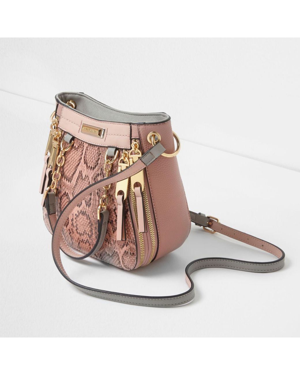 Pink snake shop bag