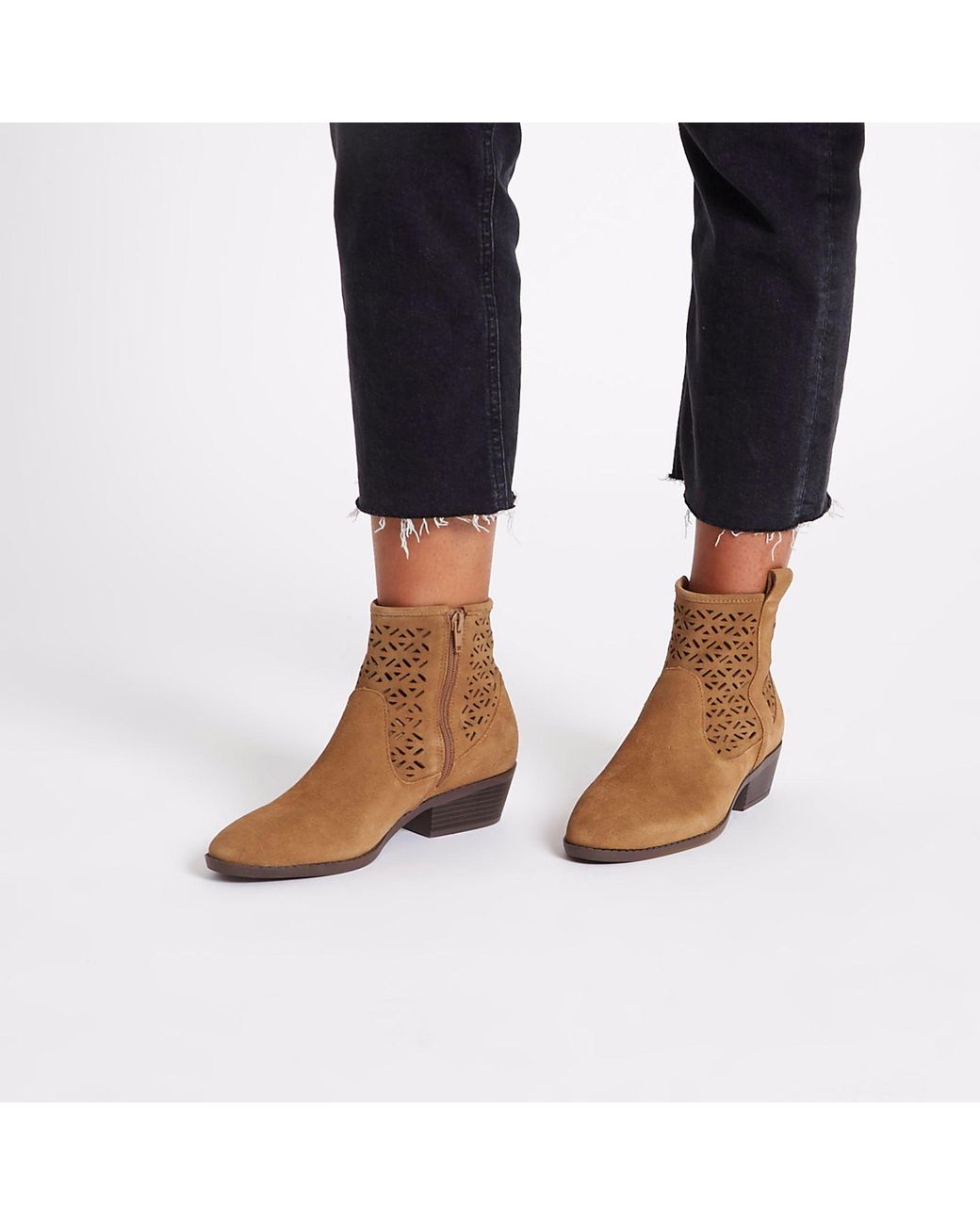 Tan boots cheap river island