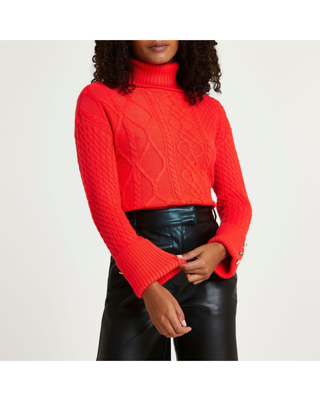 river island red jumper