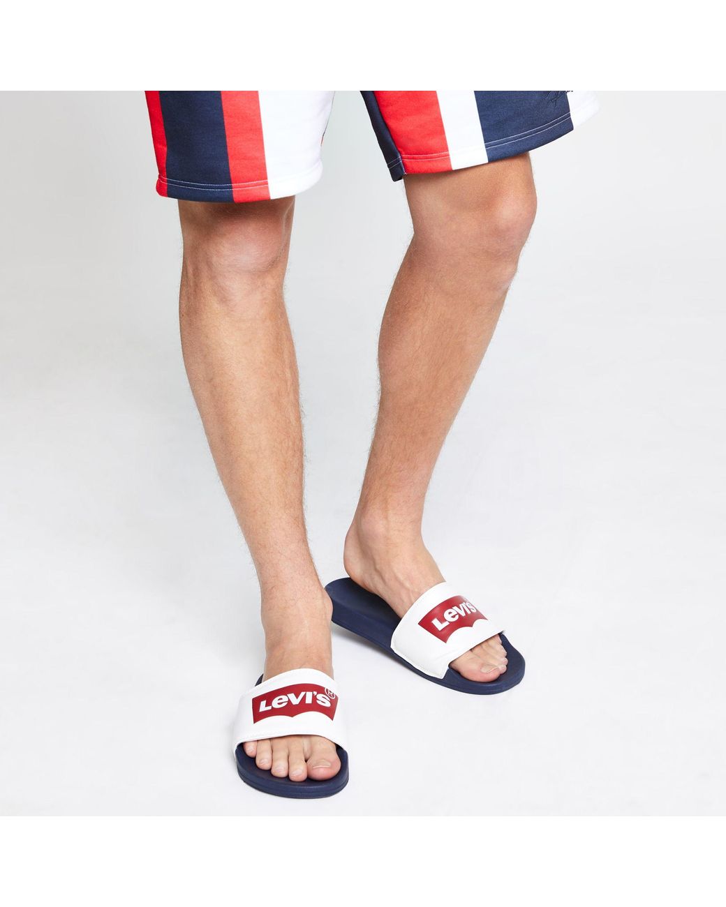 Levi's Batwing Sliders in White for Men | Lyst UK