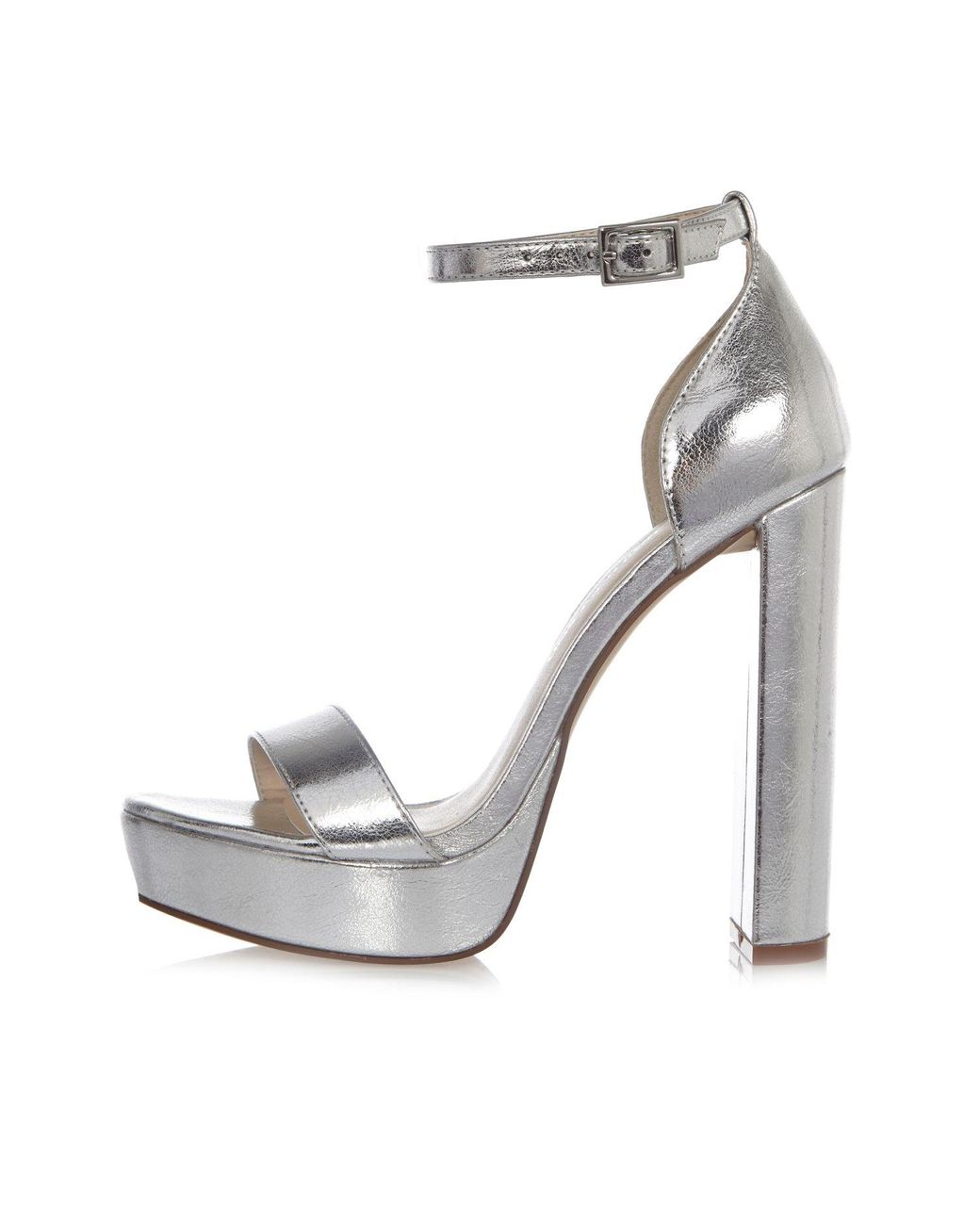 Qistina High Heel Platform With Lace Up Straps In Grey Ve... | Where's That  From | SilkFred US