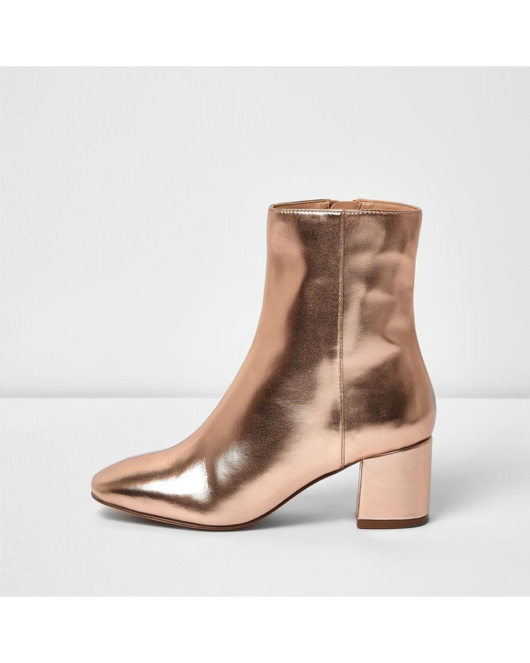 Rose gold clearance heel boots