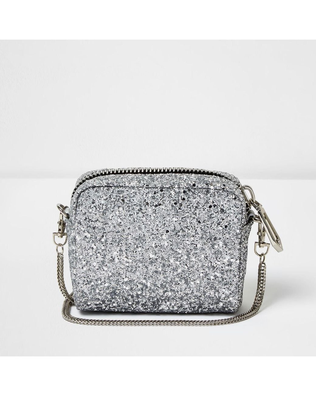 River Island box bag zilver