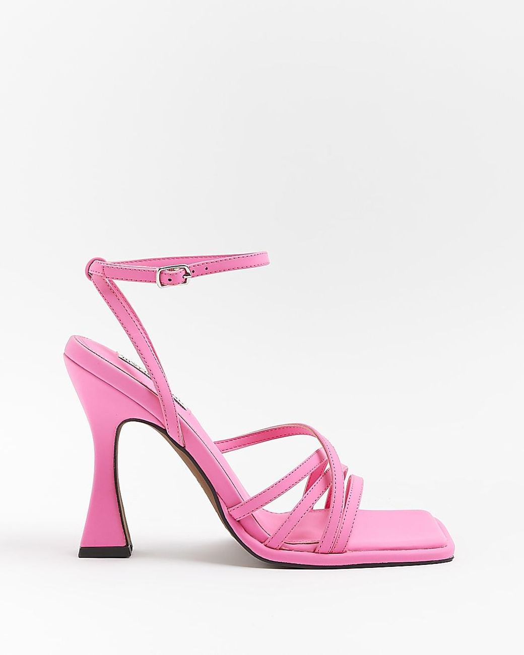 River Island Pink Strappy Heeled Sandals | Lyst Australia