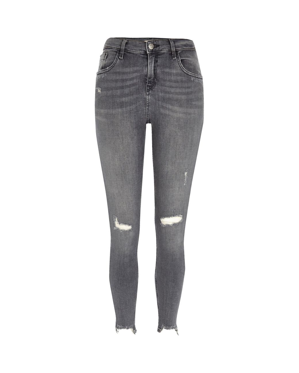 River Island Denim Grey Ripped Amelie 