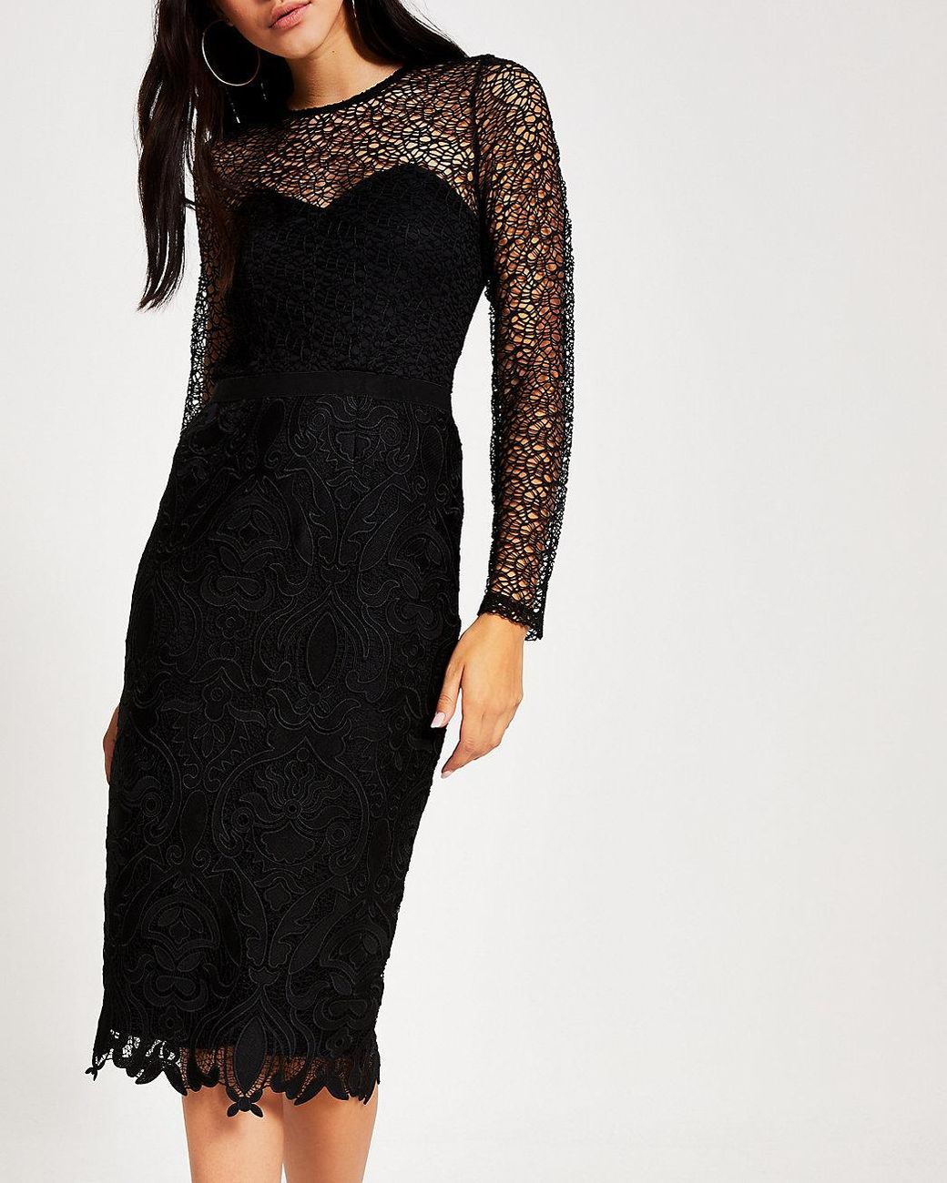 midi lace dress uk