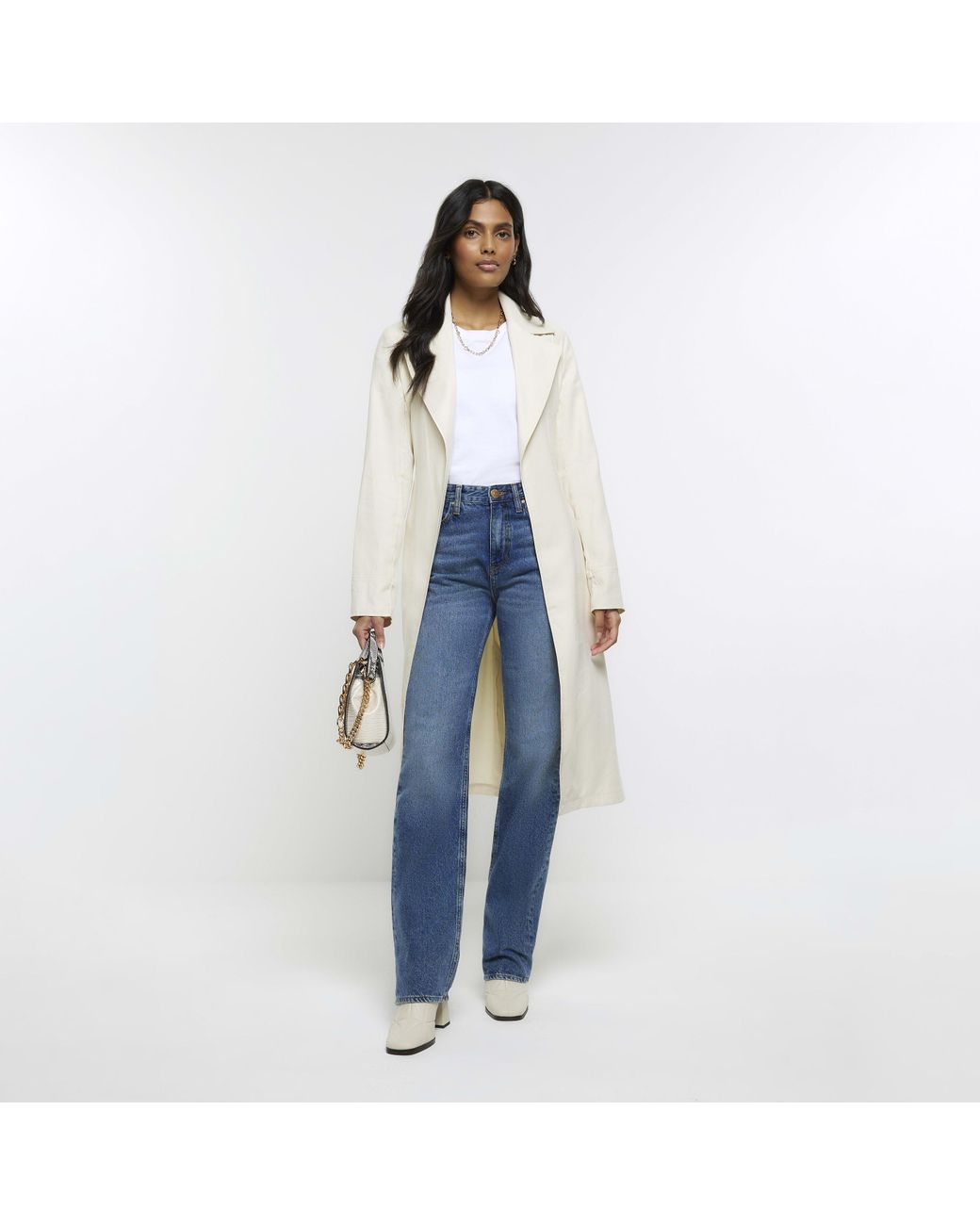 Cream 2025 belted coat