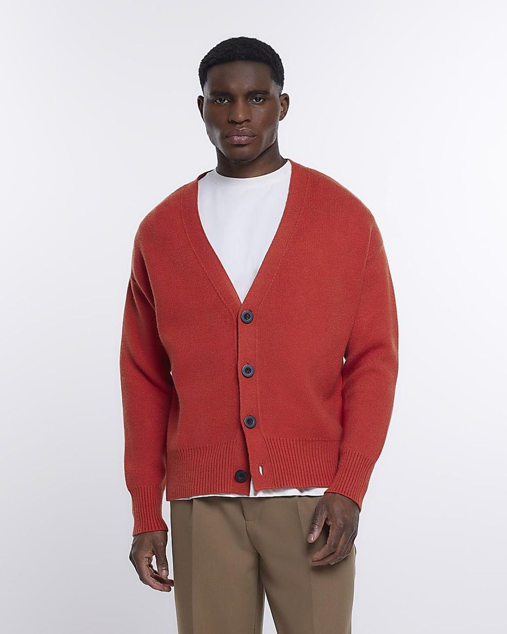 Red orange shop cardigan