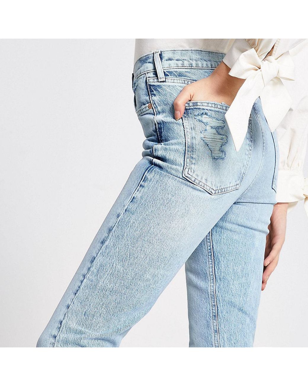 Blue Brooke High Rise Slim Jeans | Lyst