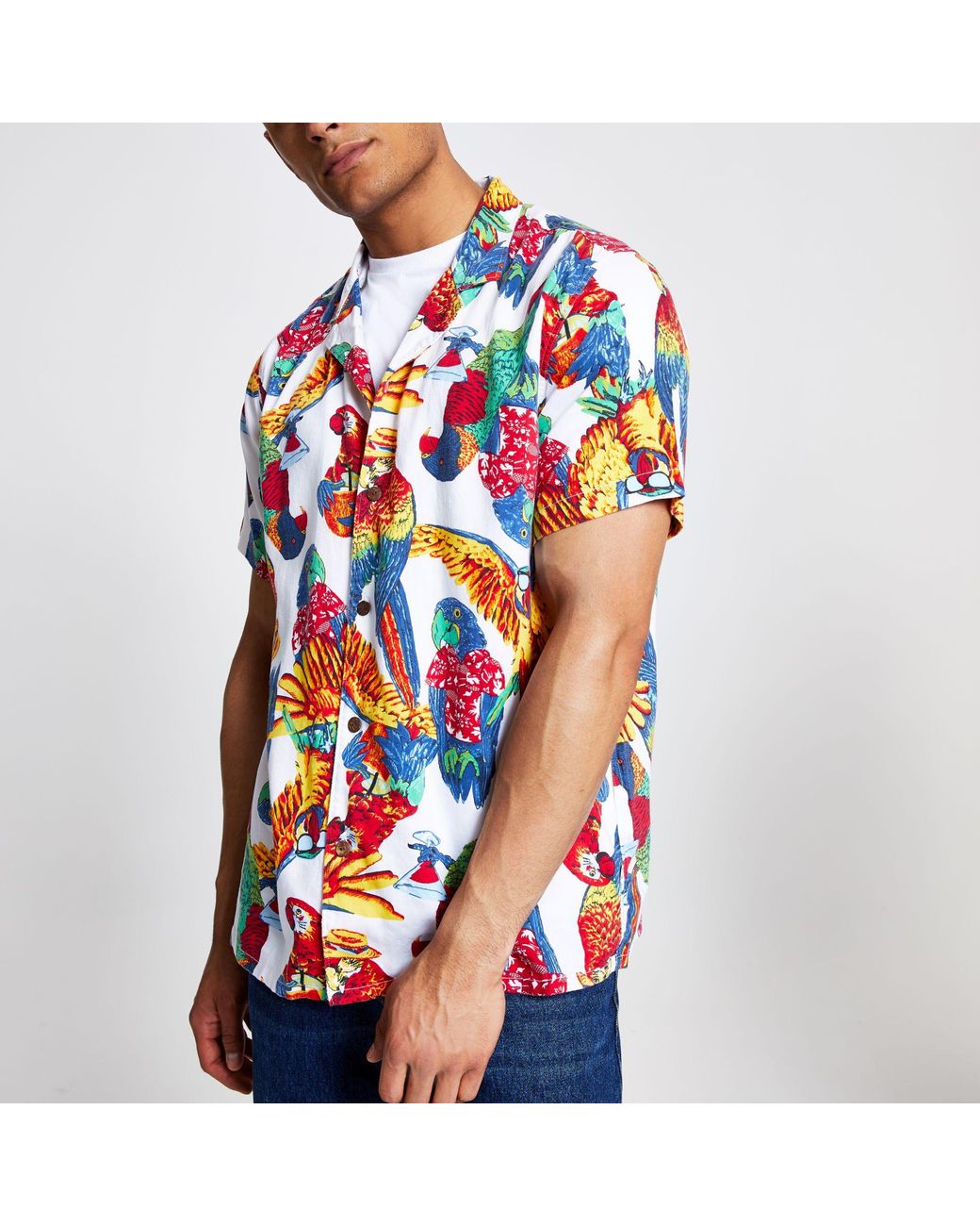 levi's parrot shirt