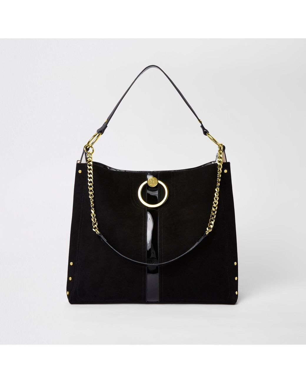 River Island Black Quilted Camera Cross Body Bag | Lyst