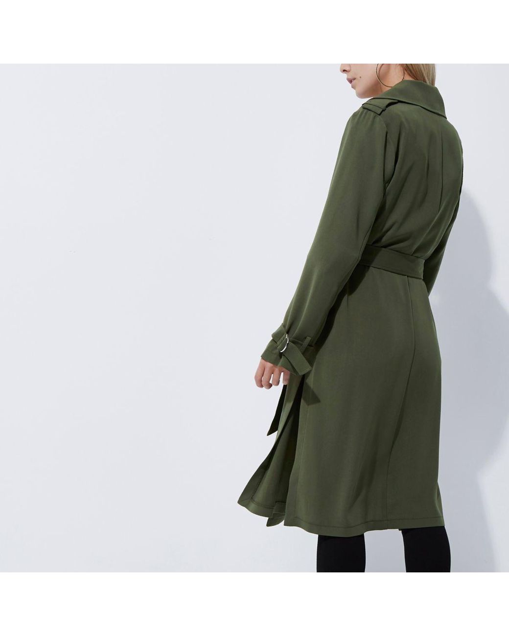 Emerald green duster coat hotsell