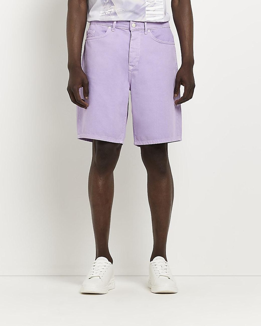River Island Purple Bermuda Denim 
