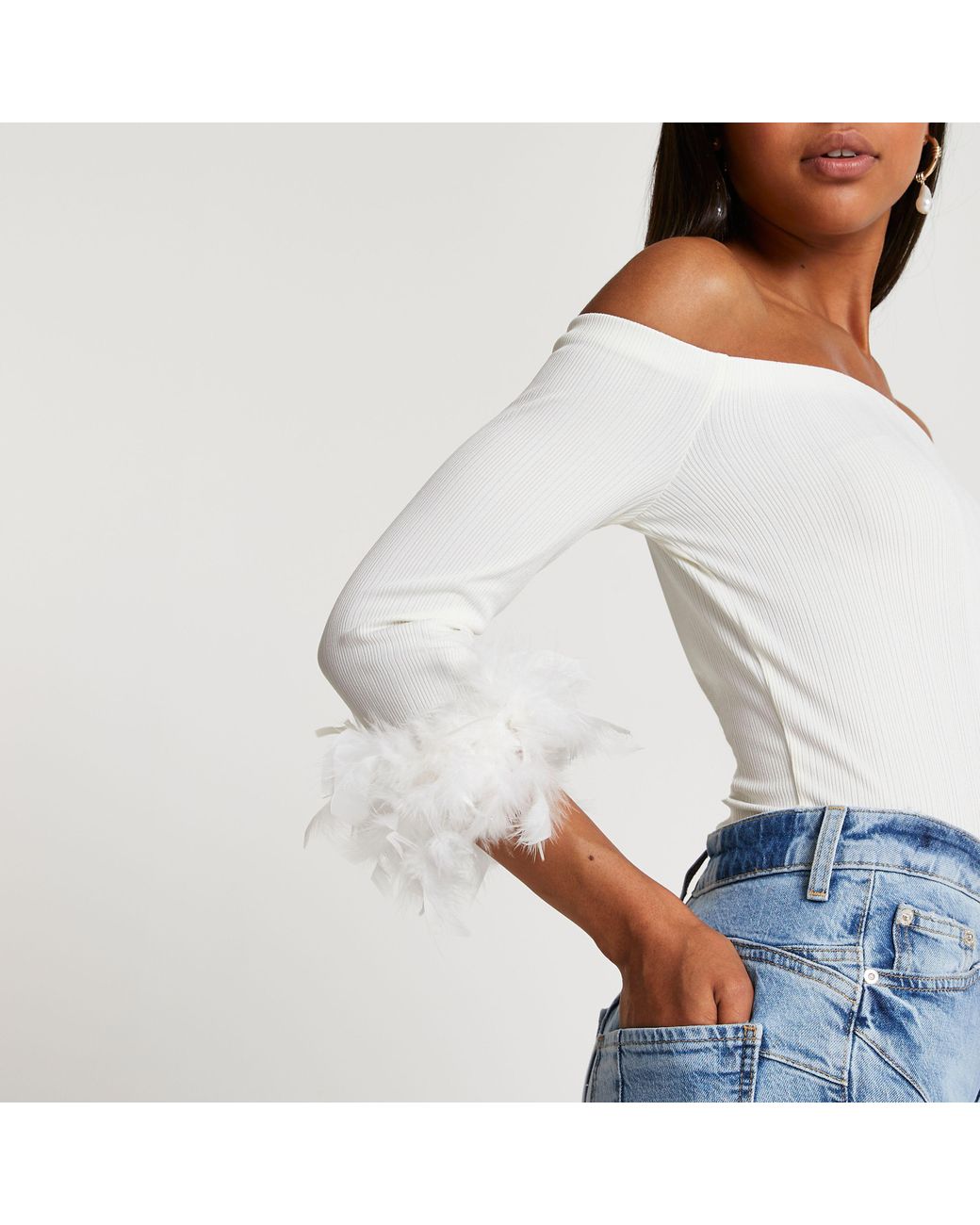 River island feather jeans Clearance