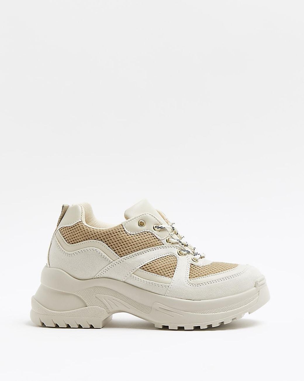 cream chunky trainers