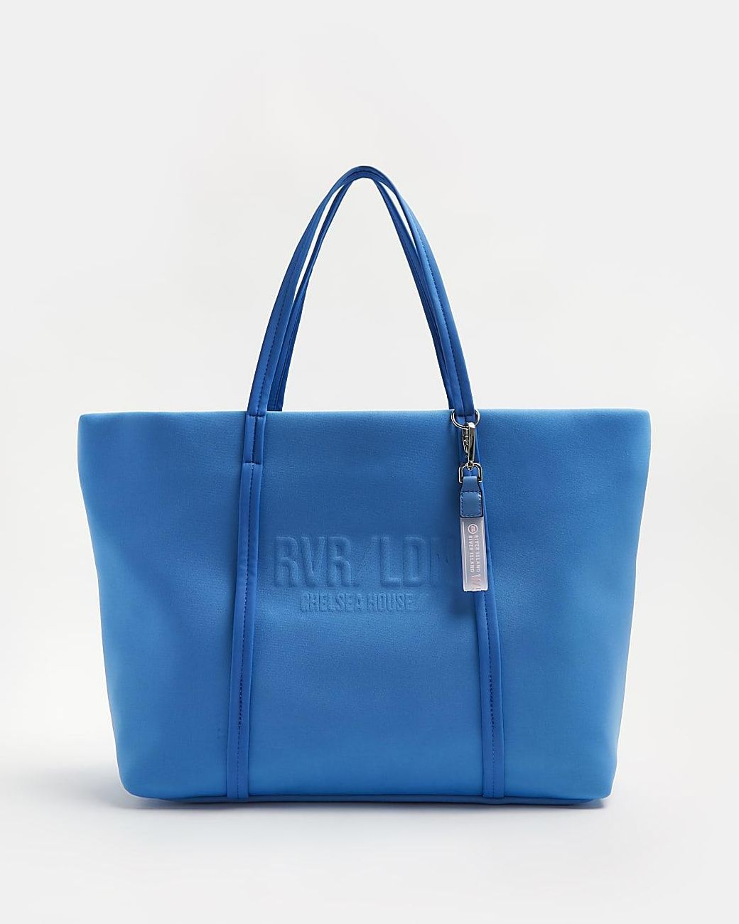 River Island Blue Neoprene Shopper Bag | Lyst