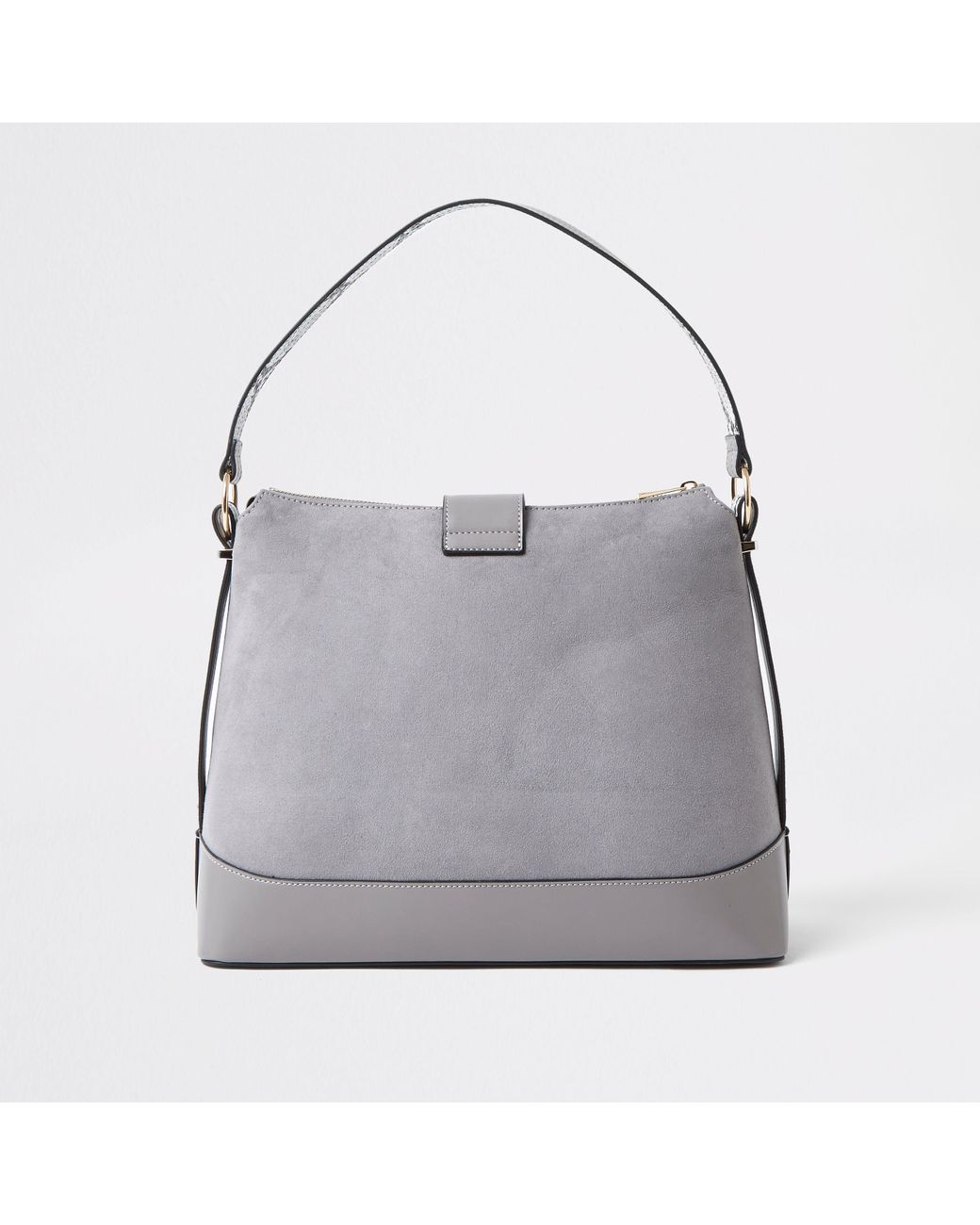 River island slouch bag grey sale