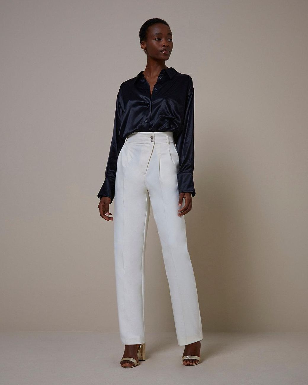 River Island Cream Ri Studio Wide Leg 