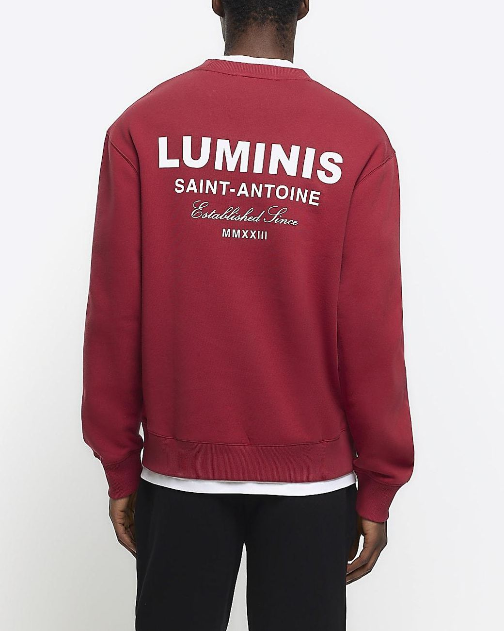 River Island Red Regular Fit Graphic Sweatshirt for Men Lyst