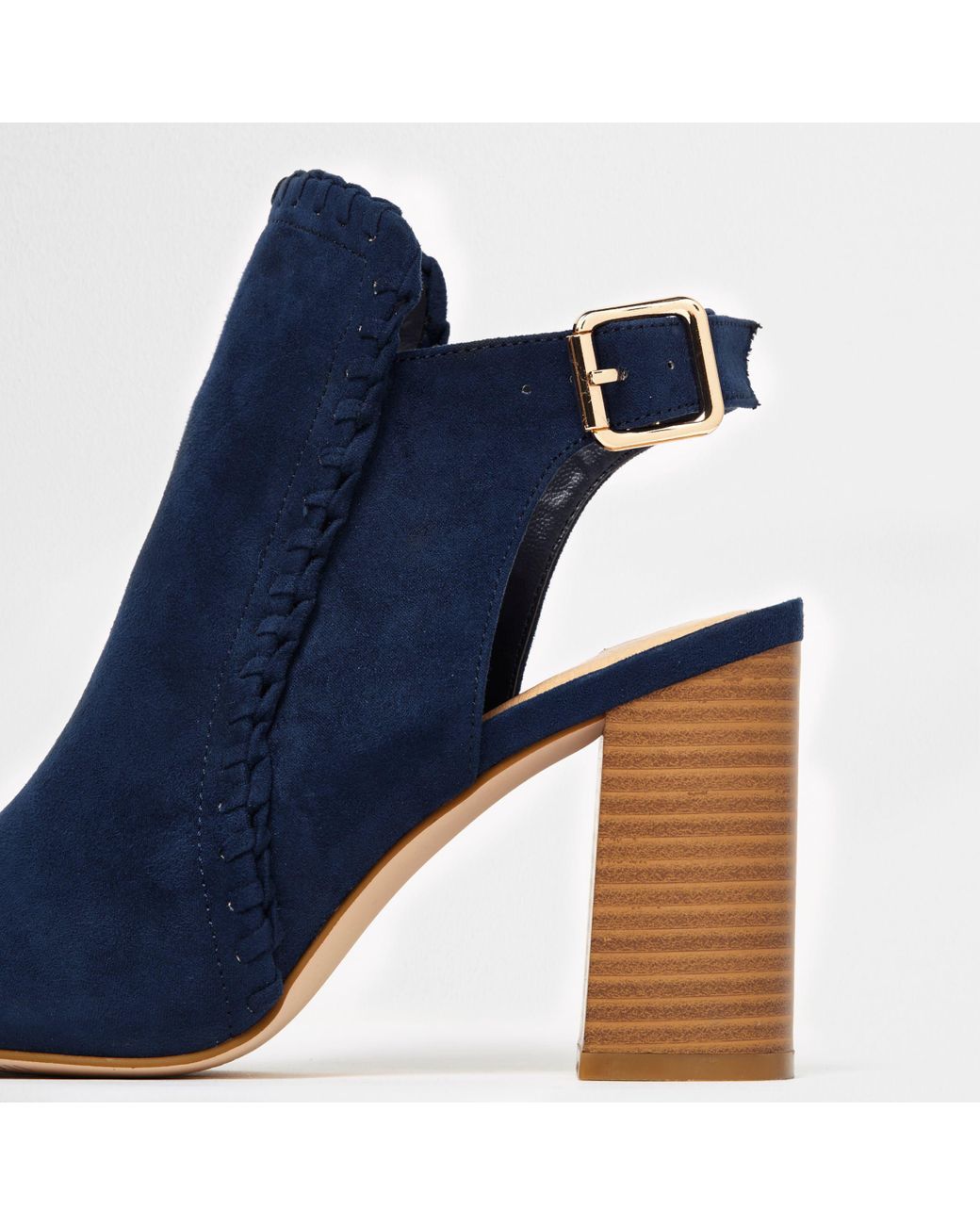 Navy blue open hot sale toe booties