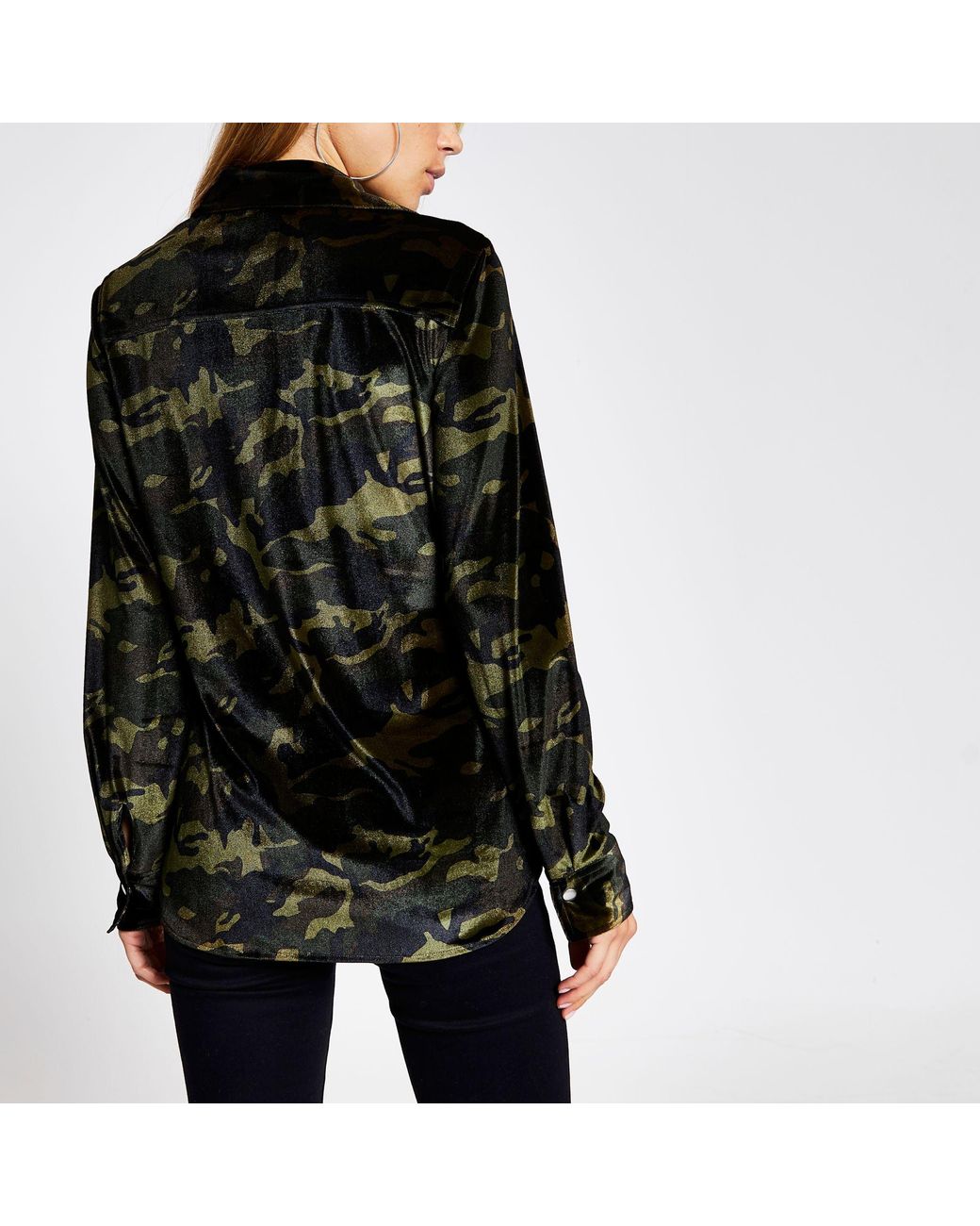 Velvet Camo Long Sleeve Shirt 